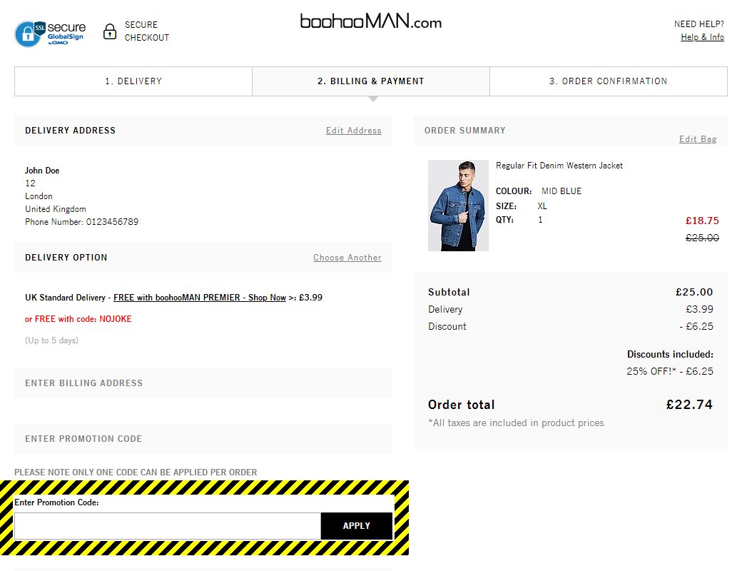 boohooMan Discount Code